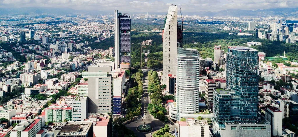 Vista aérea de Ciudad de México